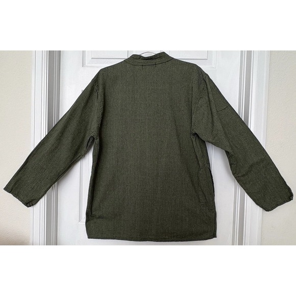 2-Shop O Holic Fashion Cotton Pullover Tunic Shirts XXL Long Sleeve Olive/Teal - Picture 15 of 15